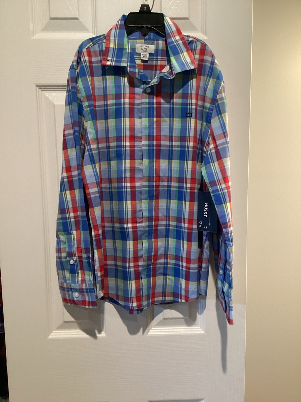 crown & ivy Multicolor Plaid Button-Down Shirt
